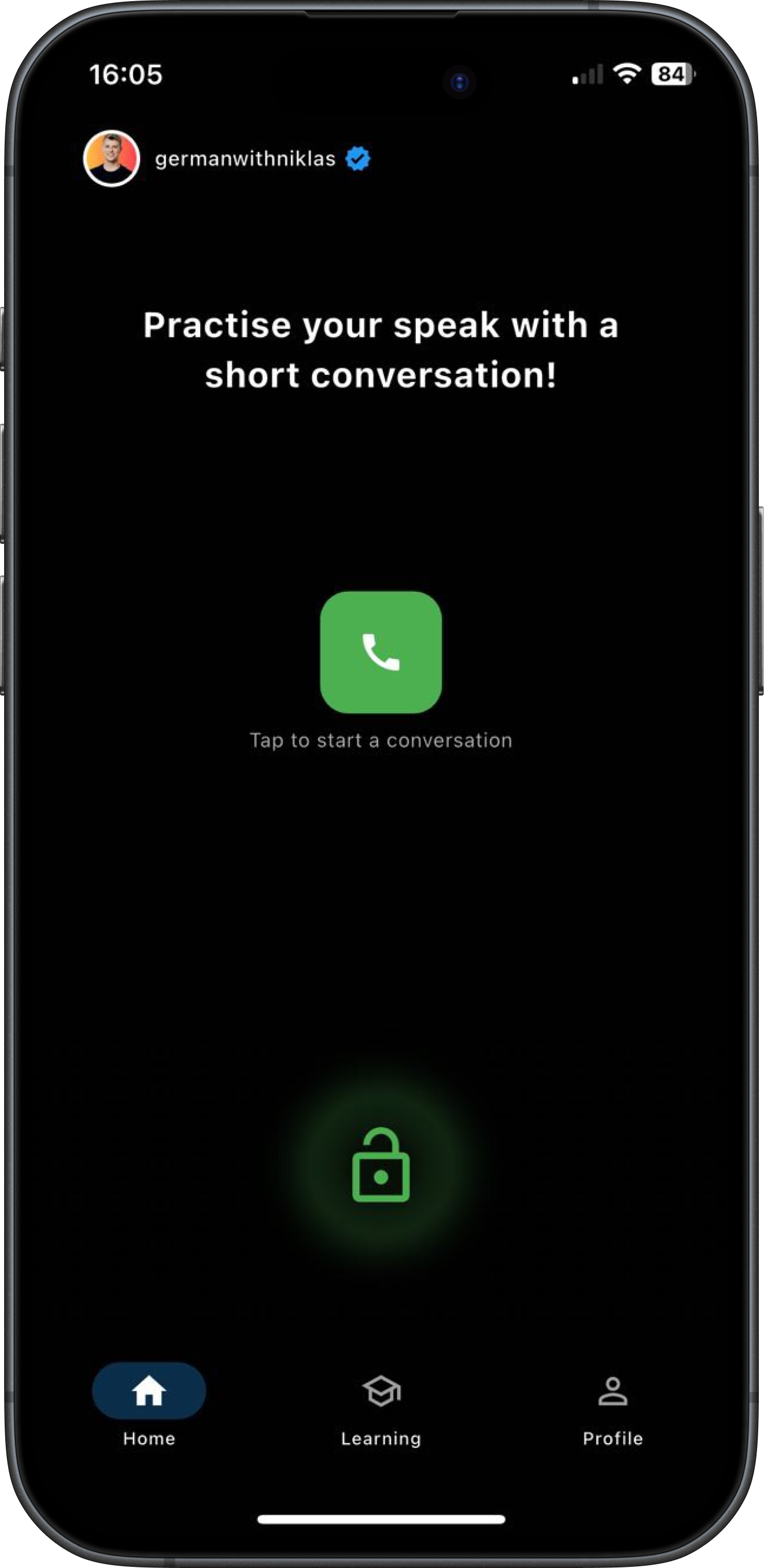 AI conversation screen